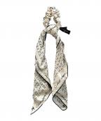 CHANELシャネル）の古着「スカーフシュシュ」｜ブラック×ホワイト