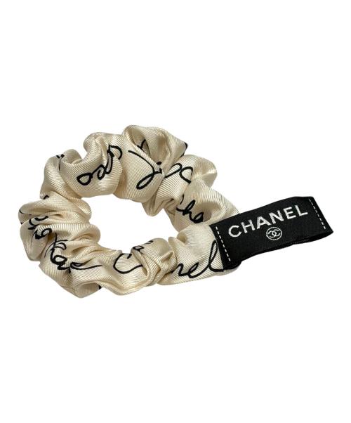 CHANEL（シャネル）CHANEL (シャネル) スカーフシュシュ ブラック×ホワイトの古着・服飾アイテム