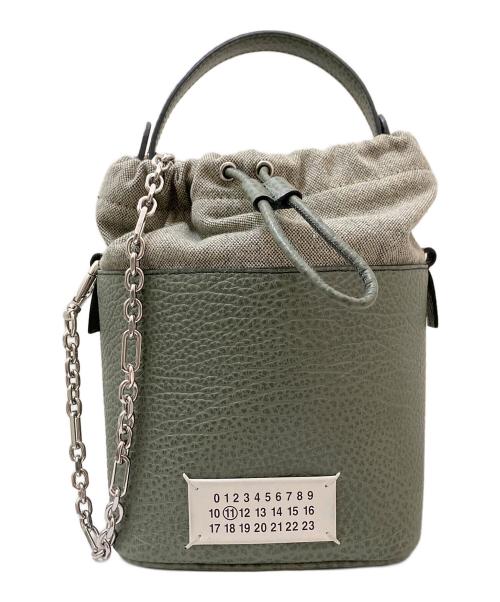 Maison Margiela（メゾンマルジェラ）Maison Margiela (メゾンマルジェラ) 5AC巾着バケットバッグ グリーンの古着・服飾アイテム