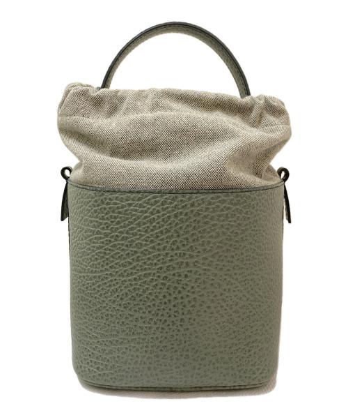 Maison Margiela（メゾンマルジェラ）Maison Margiela (メゾンマルジェラ) 5AC巾着バケットバッグ グリーンの古着・服飾アイテム