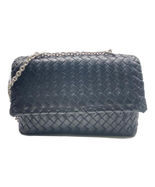 BOTTEGA VENETA（ボッテガベネタ）BOTTEGA VENETA (ボッテガベネタ) イントレチャートオリンピアーバッグ ブラックの古着・服飾アイテム