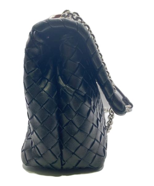 BOTTEGA VENETA（ボッテガベネタ）BOTTEGA VENETA (ボッテガベネタ) イントレチャートオリンピアーバッグ ブラックの古着・服飾アイテム