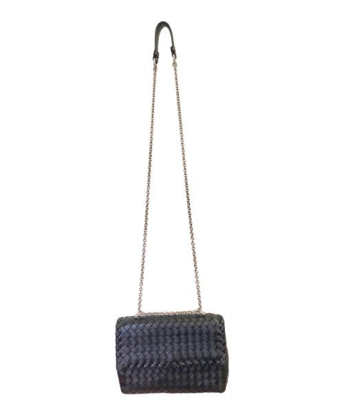 BOTTEGA VENETA（ボッテガベネタ）BOTTEGA VENETA (ボッテガベネタ) イントレチャートオリンピアーバッグ ブラックの古着・服飾アイテム