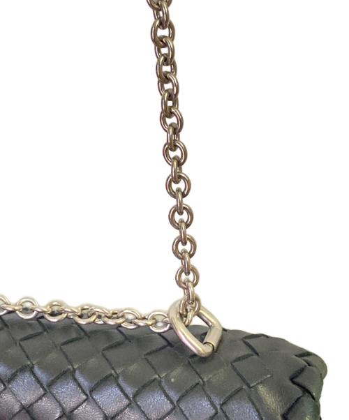 BOTTEGA VENETA（ボッテガベネタ）BOTTEGA VENETA (ボッテガベネタ) イントレチャートオリンピアーバッグ ブラックの古着・服飾アイテム