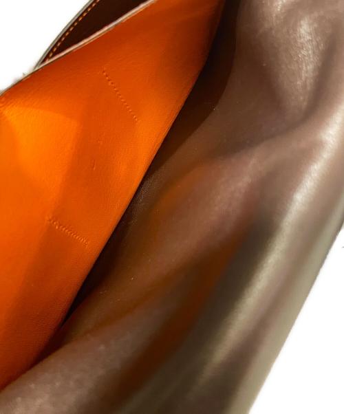 HERMES（エルメス）HERMES (エルメス) ドゴンGM/長財布/□I刻印/2005年 ブラウン×オレンジの古着・服飾アイテム