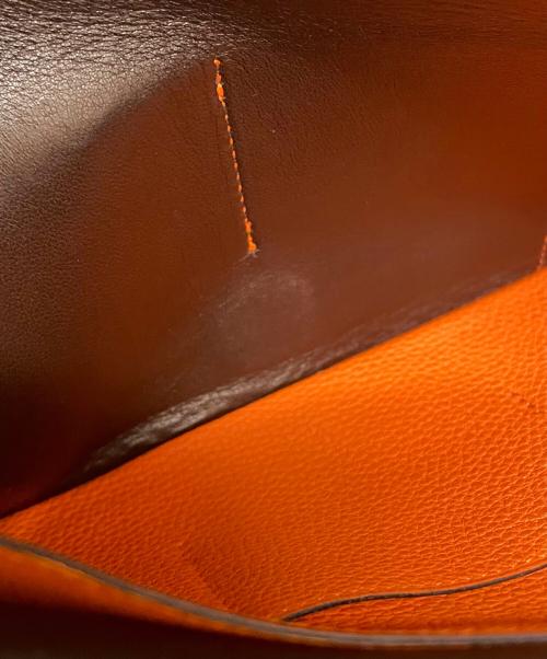 HERMES（エルメス）HERMES (エルメス) ドゴンGM/長財布/□I刻印/2005年 ブラウン×オレンジの古着・服飾アイテム