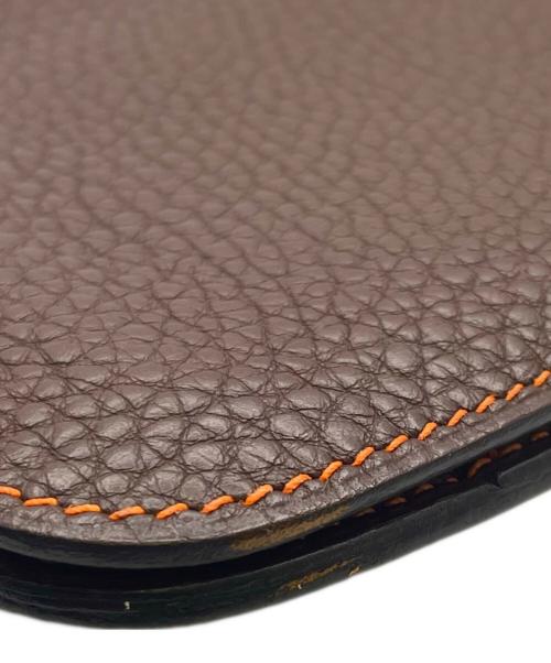 HERMES（エルメス）HERMES (エルメス) ドゴンGM/長財布/□I刻印/2005年 ブラウン×オレンジの古着・服飾アイテム