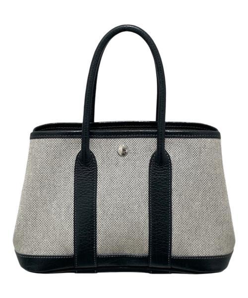 HERMES（エルメス）HERMES (エルメス) ガーデンパーティTTPM/Garden-PartyTTPM/シルバー金具/トワルアッシュ/グレー×ブラック/□H刻印 サイズ:TTPM/23cmの古着・服飾アイテム