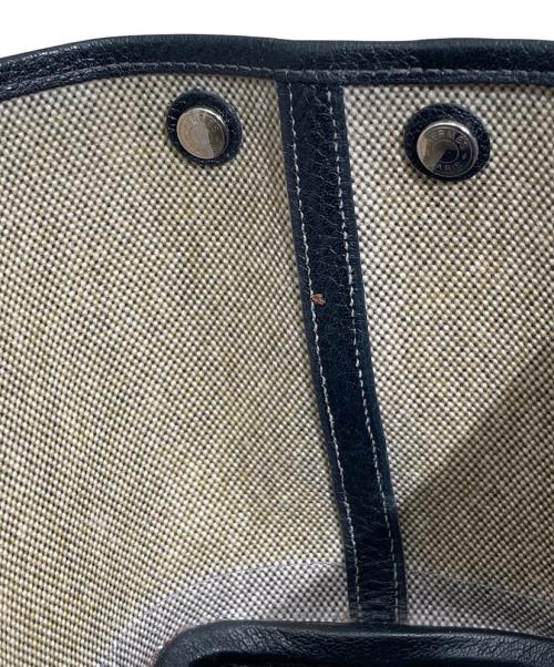 HERMES（エルメス）HERMES (エルメス) ガーデンパーティTTPM/Garden-PartyTTPM/シルバー金具/トワルアッシュ/グレー×ブラック/□H刻印 サイズ:TTPM/23cmの古着・服飾アイテム