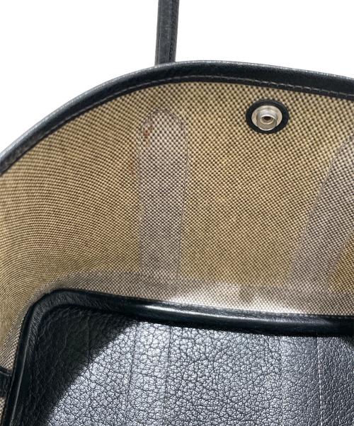 HERMES（エルメス）HERMES (エルメス) ガーデンパーティTTPM/Garden-PartyTTPM/シルバー金具/トワルアッシュ/グレー×ブラック/□H刻印 サイズ:TTPM/23cmの古着・服飾アイテム