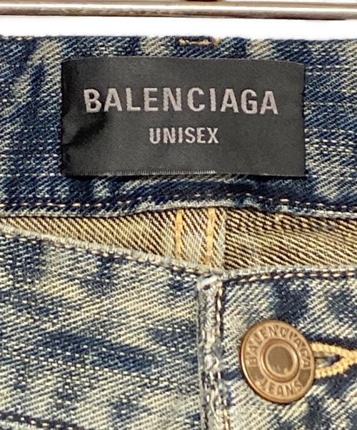 BALENCIAGA（バレンシアガ）BALENCIAGA (バレンシアガ) ウォッシュド加工ブーツカットデニムパンツ インディゴ サイズ:XSの古着・服飾アイテム