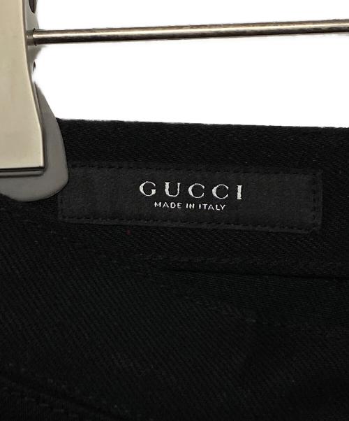 GUCCI（グッチ）GUCCI (グッチ) ホースビットディティールデニムパンツ ブラック サイズ:36の古着・服飾アイテム
