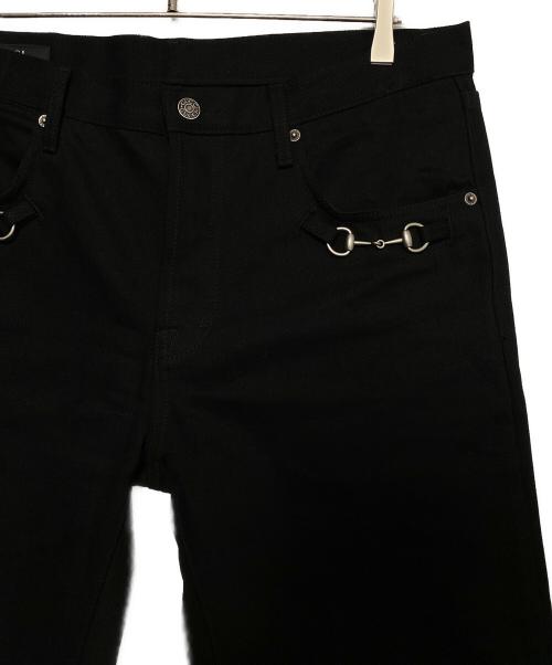 GUCCI（グッチ）GUCCI (グッチ) ホースビットディティールデニムパンツ ブラック サイズ:36の古着・服飾アイテム
