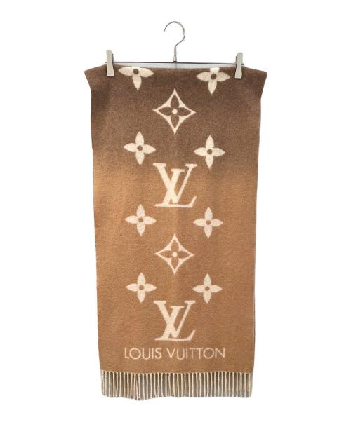 LOUIS VUITTON（ルイ ヴィトン）LOUIS VUITTON (ルイ ヴィトン) マフラー・レイキャビック グラディエント ベージュ×ブラウンの古着・服飾アイテム