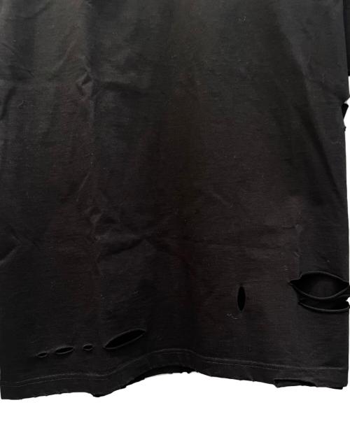 BALENCIAGA（バレンシアガ）BALENCIAGA (バレンシアガ) ロゴプリント デストロイオーバーサイズTシャツ ブラック サイズ:XSの古着・服飾アイテム