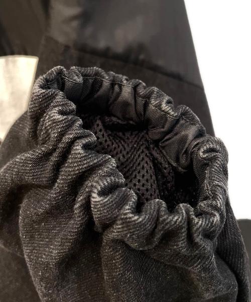 BALENCIAGA（バレンシアガ）BALENCIAGA (バレンシアガ) デニム切替ロゴジャケット ブラック×ホワイト サイズ:36の古着・服飾アイテム
