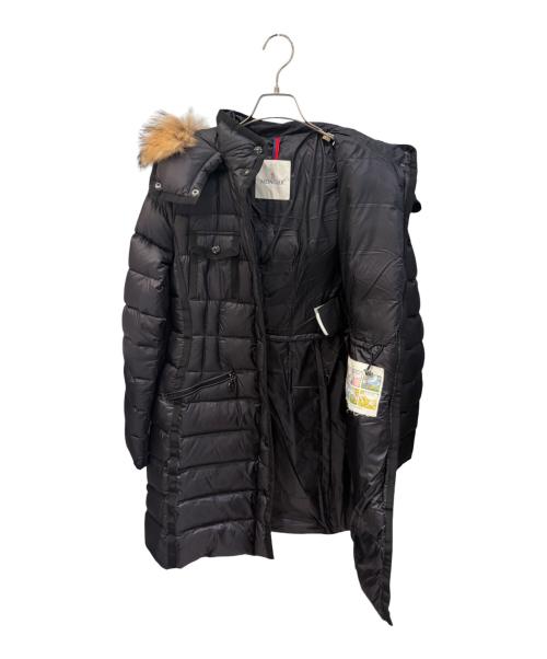 MONCLER（モンクレール）MONCLER (モンクレール) ファー付ダウンコート ブラック サイズ:Ｌの古着・服飾アイテム