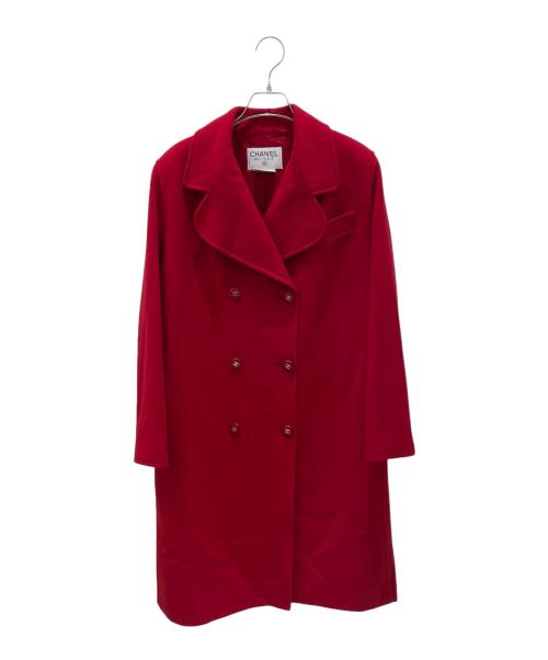 CHANEL（シャネル）CHANEL (シャネル) 95A カシミヤダブルコート レッド サイズ:Mの古着・服飾アイテム