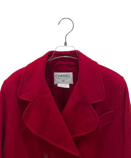 CHANEL（シャネル）CHANEL (シャネル) 95A カシミヤダブルコート レッド サイズ:Mの古着・服飾アイテム