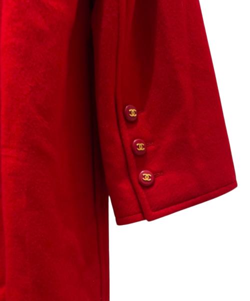 CHANEL（シャネル）CHANEL (シャネル) 95A カシミヤダブルコート レッド サイズ:Mの古着・服飾アイテム
