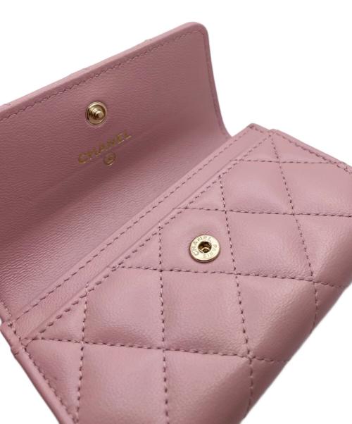 CHANEL（シャネル）CHANEL (シャネル) フェイクパールココマーク パスケース ピンクの古着・服飾アイテム