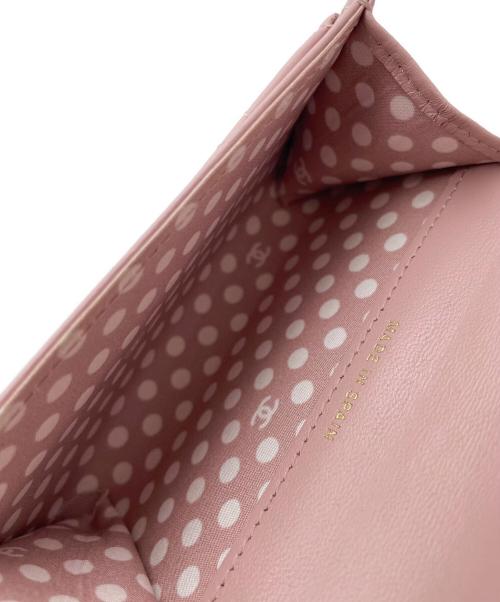 CHANEL（シャネル）CHANEL (シャネル) フェイクパールココマーク パスケース ピンクの古着・服飾アイテム