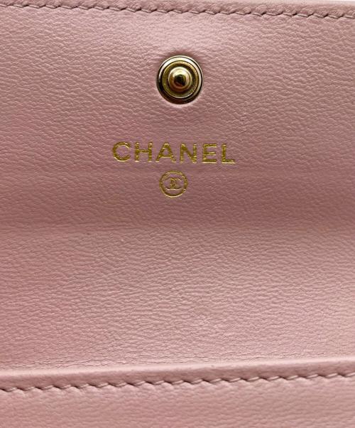 CHANEL（シャネル）CHANEL (シャネル) フェイクパールココマーク パスケース ピンクの古着・服飾アイテム