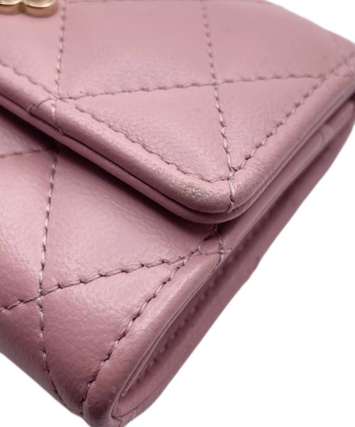 CHANEL（シャネル）CHANEL (シャネル) フェイクパールココマーク パスケース ピンクの古着・服飾アイテム