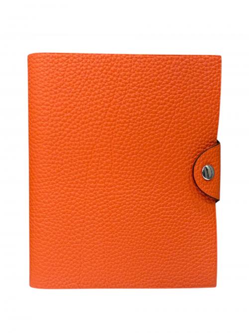HERMES（エルメス）HERMES (エルメス) ユリスMM / 手帳カバー オレンジ×シルバー金具 サイズ:MMの古着・服飾アイテム