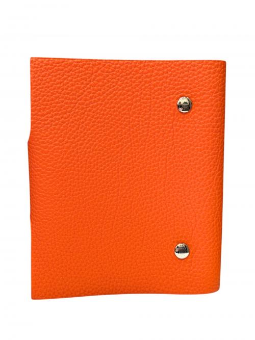 HERMES（エルメス）HERMES (エルメス) ユリスMM / 手帳カバー オレンジ×シルバー金具 サイズ:MMの古着・服飾アイテム