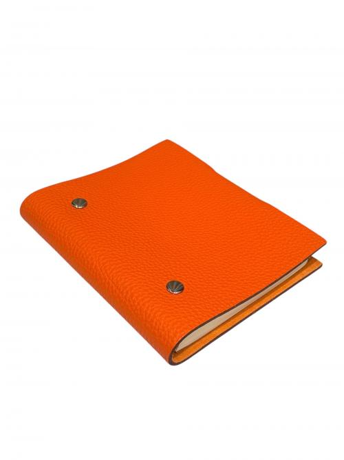 HERMES（エルメス）HERMES (エルメス) ユリスMM / 手帳カバー オレンジ×シルバー金具 サイズ:MMの古着・服飾アイテム