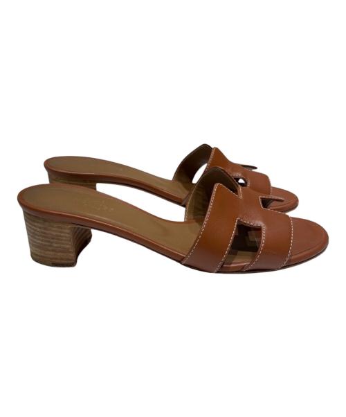 HERMES（エルメス）HERMES (エルメス) オアジスサンダル ブラウン サイズ:36の古着・服飾アイテム