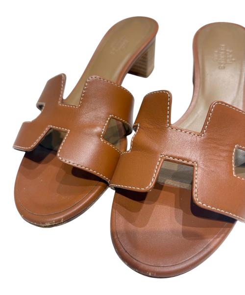 HERMES（エルメス）HERMES (エルメス) オアジスサンダル ブラウン サイズ:36の古着・服飾アイテム