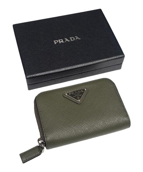 PRADA（プラダ）PRADA (プラダ) サフィアーノトライアングルコインケース グリーン サイズ:-の古着・服飾アイテム