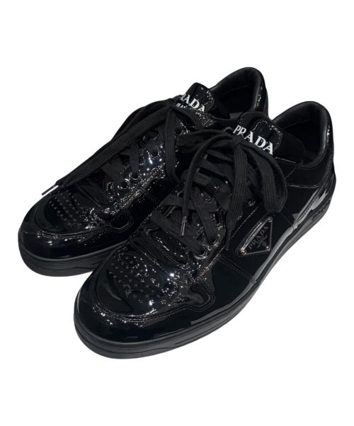 PRADA（プラダ）PRADA (プラダ) ダウンタウン レザー スニーカー ブラック サイズ:7の古着・服飾アイテム