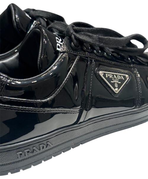 PRADA（プラダ）PRADA (プラダ) ダウンタウン レザー スニーカー ブラック サイズ:7の古着・服飾アイテム