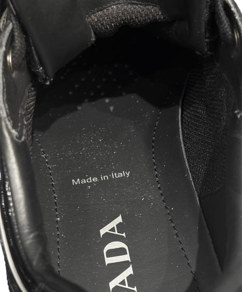 PRADA（プラダ）PRADA (プラダ) ダウンタウン レザー スニーカー ブラック サイズ:7の古着・服飾アイテム