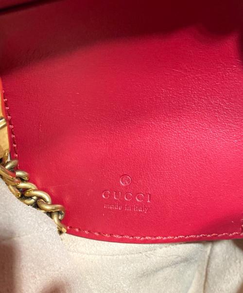 GUCCI（グッチ）GUCCI (グッチ) GGマーモントショルダーバッグ レッドの古着・服飾アイテム