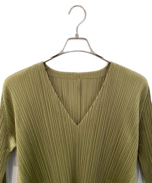PLEATS PLEASE（プリーツプリーズ）PLEATS PLEASE (プリーツプリーズ) プリーツワンピース グリーン サイズ:size3の古着・服飾アイテム