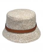 LOEWEロエベ）の古着「アナグラム ジャカード バケットハット」｜ベージュ×ブラウン