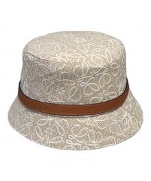LOEWE（ロエベ）の古着「アナグラム ジャカード バケットハット」｜ベージュ×ブラウン
