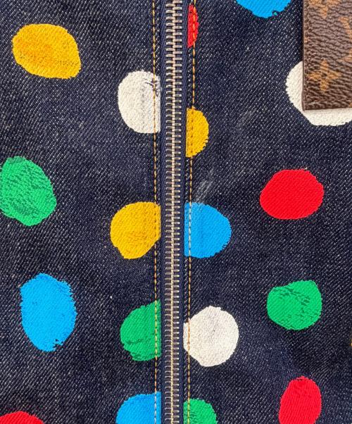 LOUIS VUITTON（ルイ ヴィトン）LOUIS VUITTON (ルイ ヴィトン) 草間彌生 (クサマヤヨイ) ペイントデニムミニスカート インディゴ サイズ:34の古着・服飾アイテム