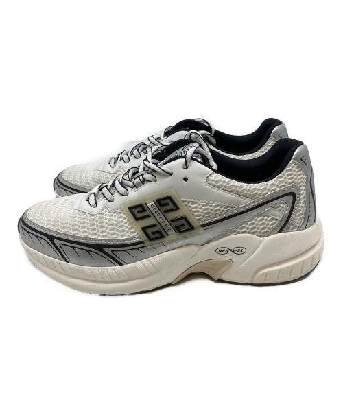 GIVENCHY（ジバンシィ）GIVENCHY (ジバンシィ) NFNTY-52 レザースニーカー ホワイト×シルバー サイズ:41の古着・服飾アイテム