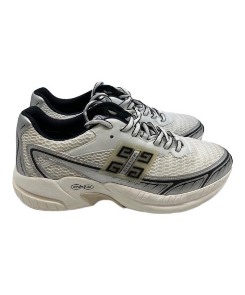 GIVENCHY（ジバンシィ）GIVENCHY (ジバンシィ) NFNTY-52 レザースニーカー ホワイト×シルバー サイズ:41の古着・服飾アイテム