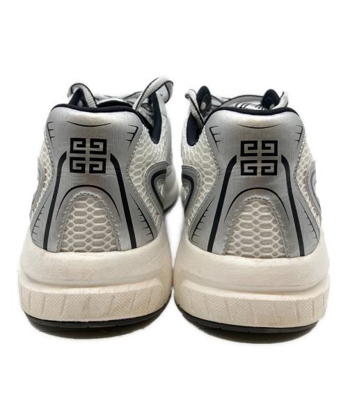 GIVENCHY（ジバンシィ）GIVENCHY (ジバンシィ) NFNTY-52 レザースニーカー ホワイト×シルバー サイズ:41の古着・服飾アイテム