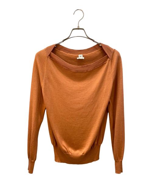 HERMES（エルメス）HERMES (エルメス) カシミヤシルクニット ブラウン サイズ:40の古着・服飾アイテム