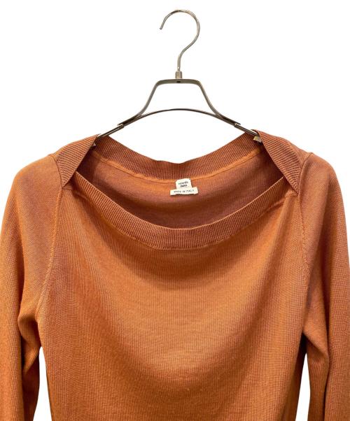 HERMES（エルメス）HERMES (エルメス) カシミヤシルクニット ブラウン サイズ:40の古着・服飾アイテム