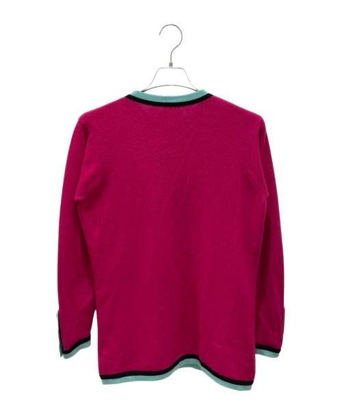 CHANEL（シャネル）CHANEL (シャネル) P03 94A ココーマクボタン カシミヤカーディガン ショッキングピンク サイズ:40の古着・服飾アイテム