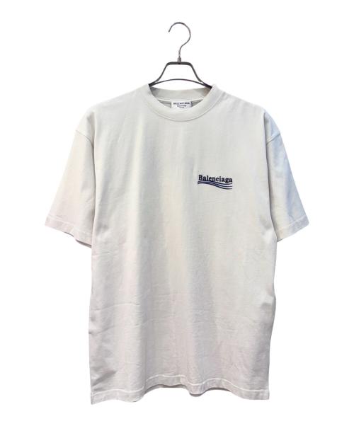 BALENCIAGA（バレンシアガ）BALENCIAGA (バレンシアガ) ラージフィットキャンペーンロゴTシャツ ホワイト サイズ:XSの古着・服飾アイテム