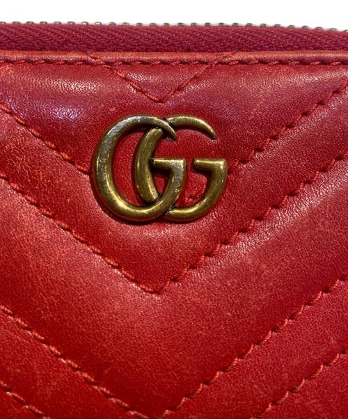 GUCCI（グッチ）GUCCI (グッチ) GGマーモント キーケース レッドの古着・服飾アイテム